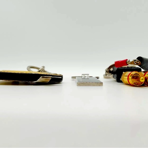 Auth Prada Industrial Keychain Bag Charm Set Edward Robot Yellow Heart Black Tag - Picture 4 of 8